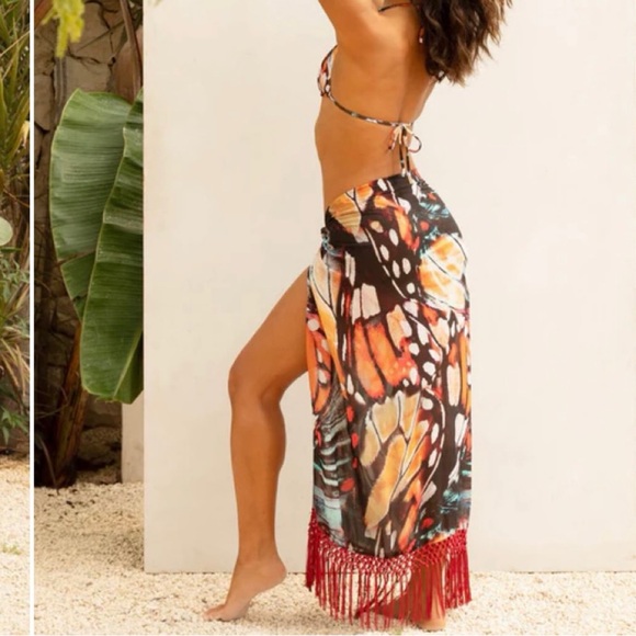 Rat and boa majorelle butterfly bikini and sarong 3pc set medium - Picture 3 of 6